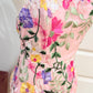 Womens Floral Overlay "Entered the chat" Mini Dress Medium NWT