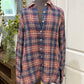Womens Johnny Was Flannel Silk Button Down Size Small EUC