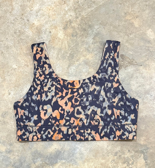 Womens Leopard/Pink Reversible Sports Bra 2X/3X
