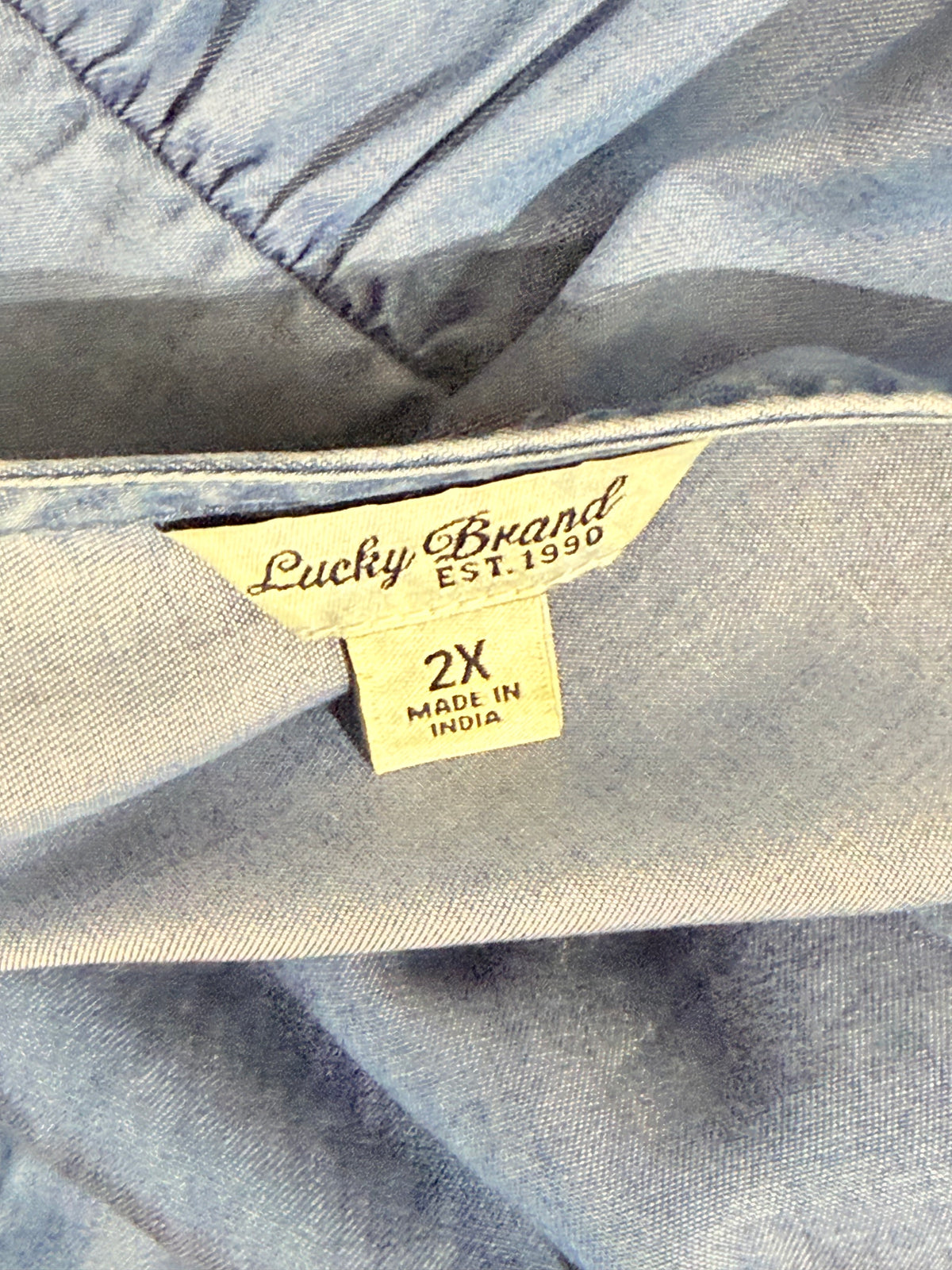 Womens Lucky Brand Denim Midi Dress 2X GUC