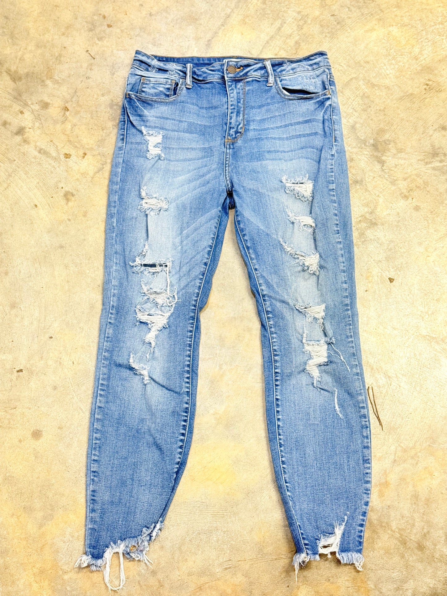 Womens Cello Ripped Skinny Jeans Size 11 EUC
