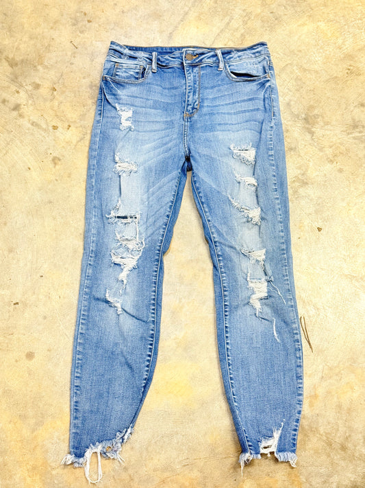Womens Cello Ripped Skinny Jeans Size 11 EUC