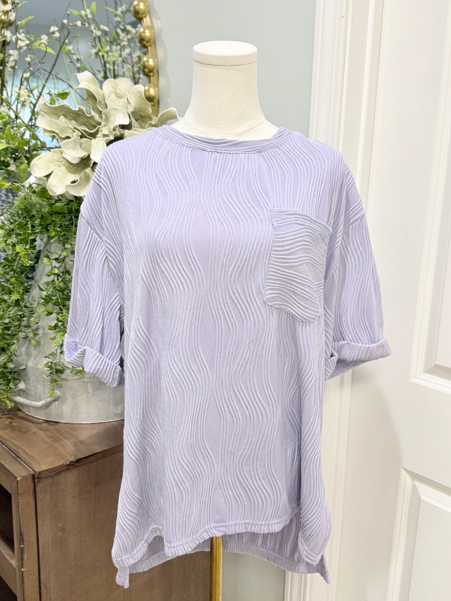 Womens Lavender Entro Blouse Medium EUC