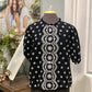 Womens Loft Embroidered Blouse Size Large Petite