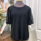 Womens Puff Sleeve Blouse Size Large