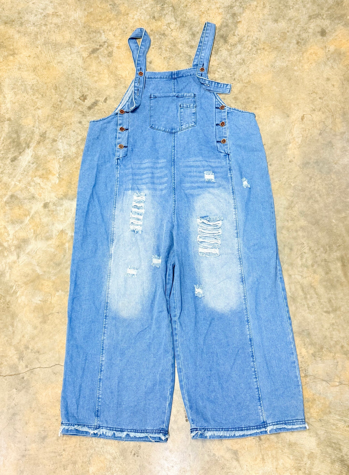 Womens Denim Overalls XXL EUC