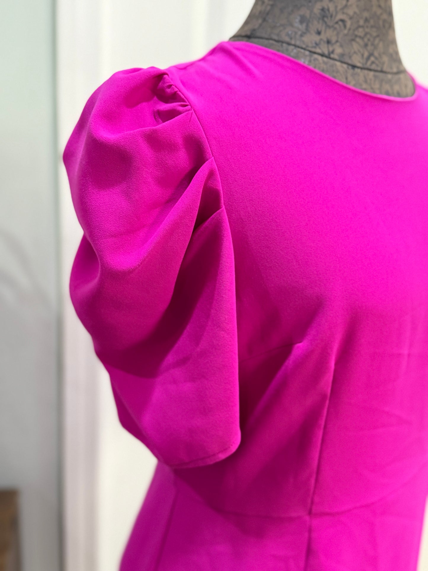 Womens TCEC Fuchsia Midi Dress Large