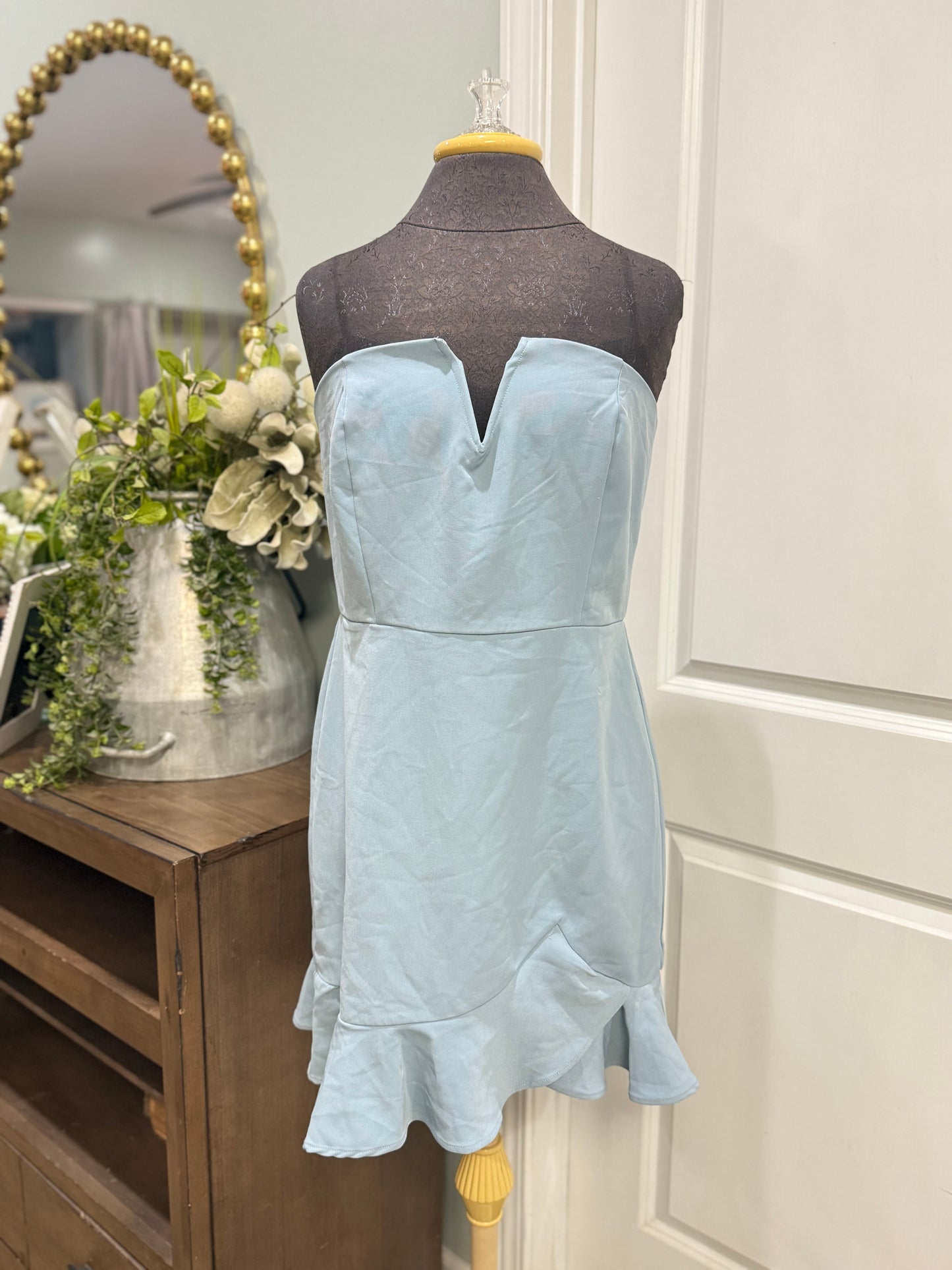 Womens She+Sky Strapless Cocktail Dress Large NWT