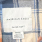 Mens American Eagle Flannel Button Down Medium EUC