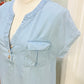Womens Mine Denim Blouse Medium EUC