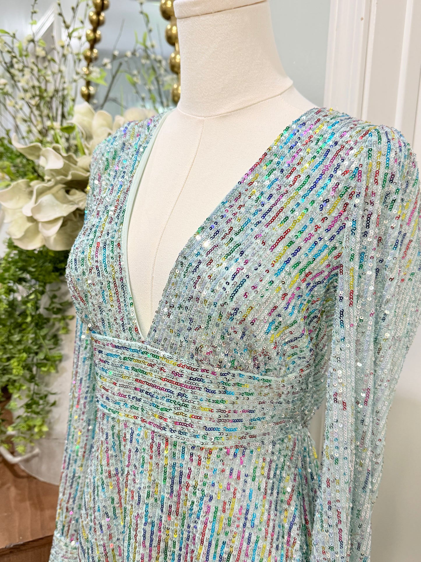 Womens Honey & Rosie Short Sequin Dress Medium EUC
