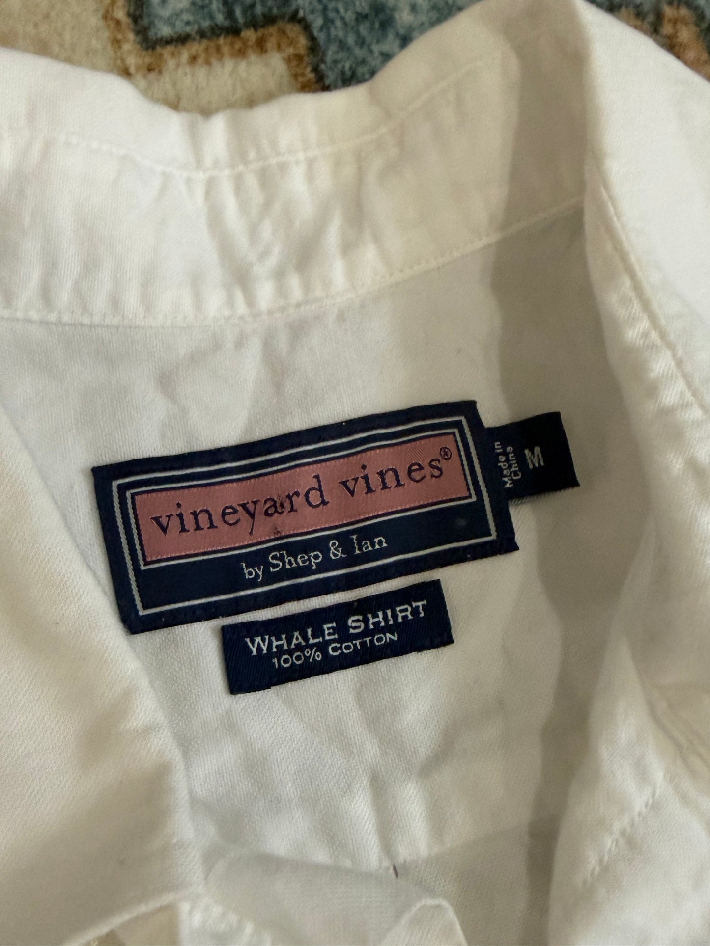 Mens Vineyard Vines White Button Down Medium