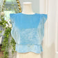 Womens KOCH Velvet Stud Blouse Medium NWT