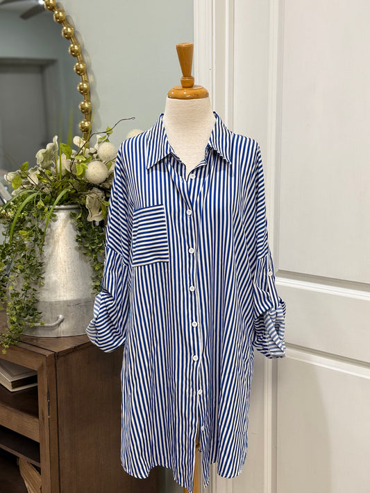 Womens Striped Button Down Size XL
