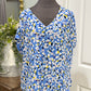 Womens Loft Blue Leopard Blouse Large EUC