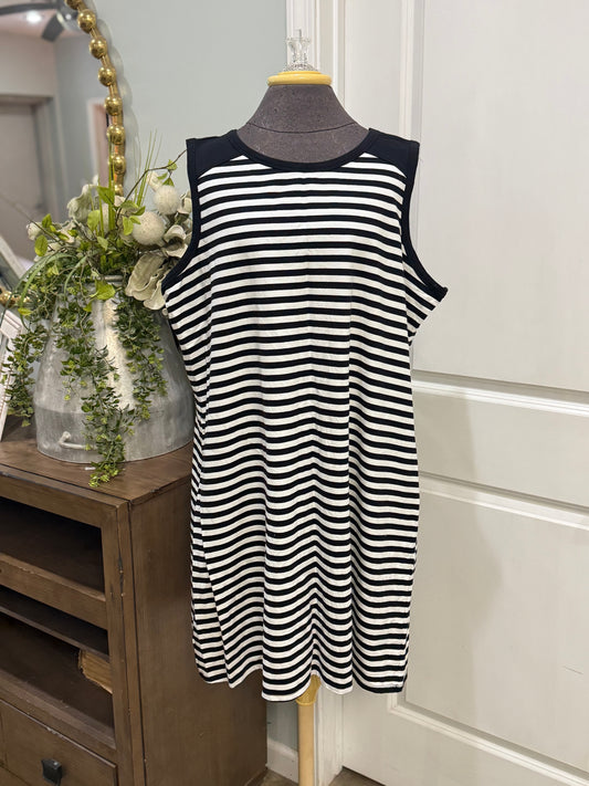 Womens Wonderly Striped Dress XXL