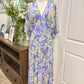 Womens Entro Lavender F;oral Maxi Dress Large EUC