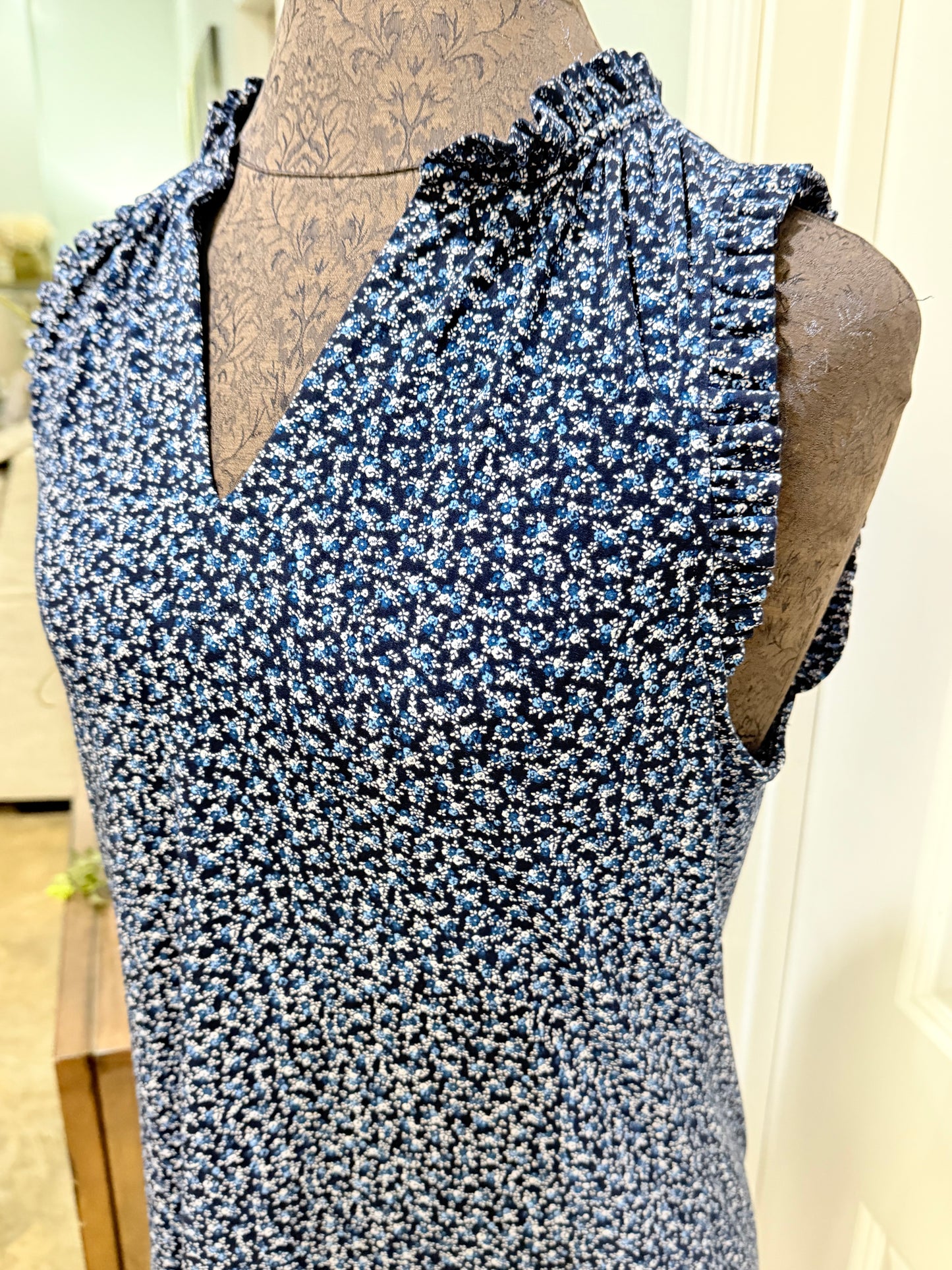 Womens Michael Kors Navy Sleeveless Dress Medium EUC