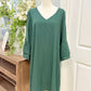 Womens Green Ruffle Sleeve Dress XXL EUC