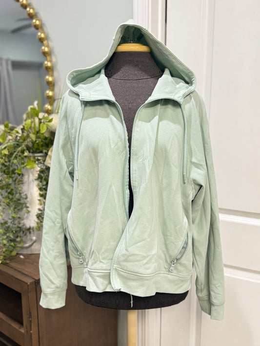 Womens Sage Green Athletic Jacket XL