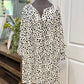 Womens Umgee White Leopard  Mini Dress Large