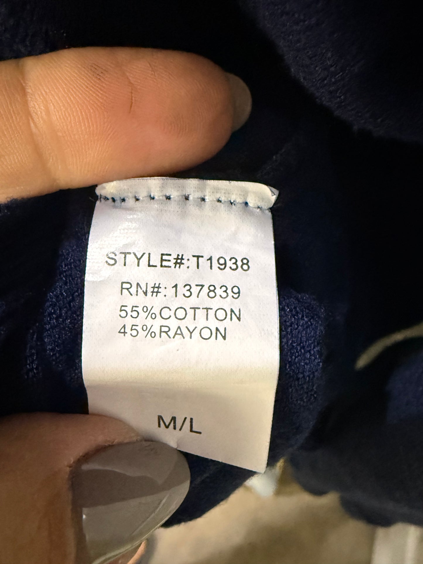 Womens Dreamers Navy Sweater M/L EUC