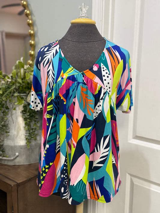 Womens Haptics Peplum Blouse Large