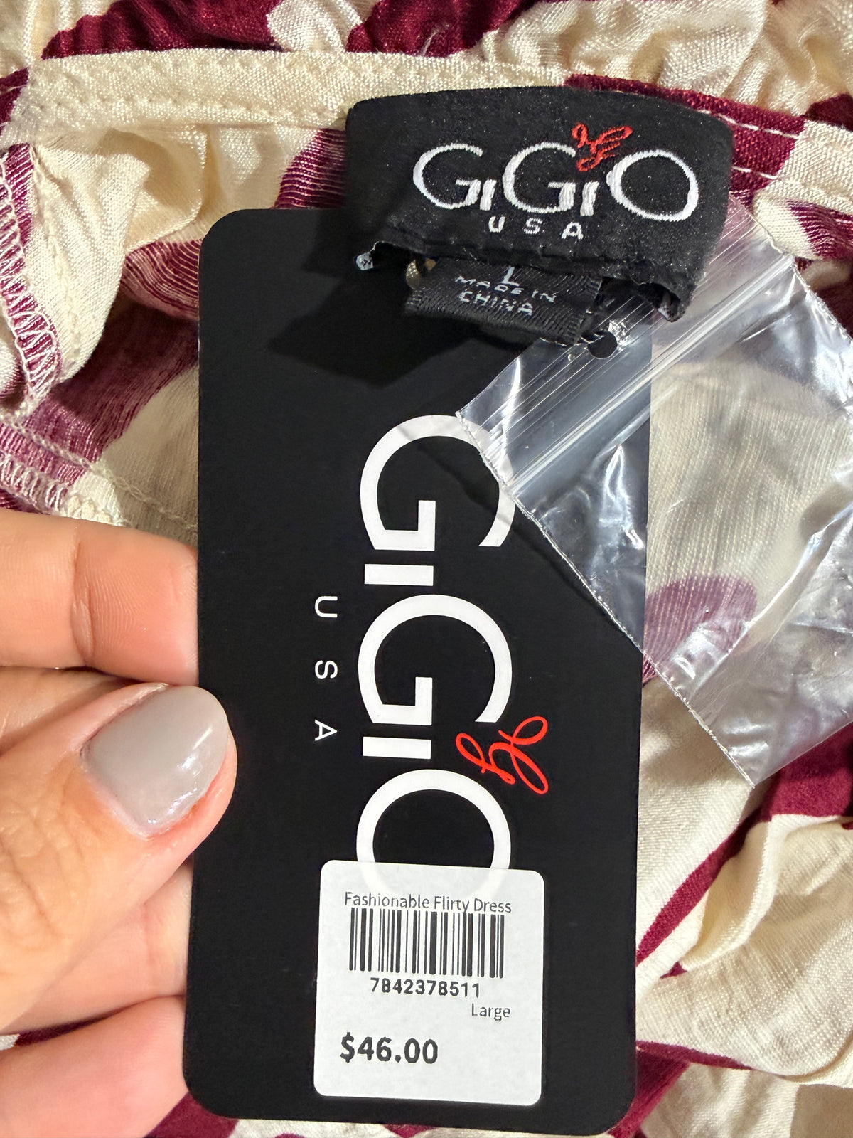 Womens GIGIO Midi Dress Large NWT