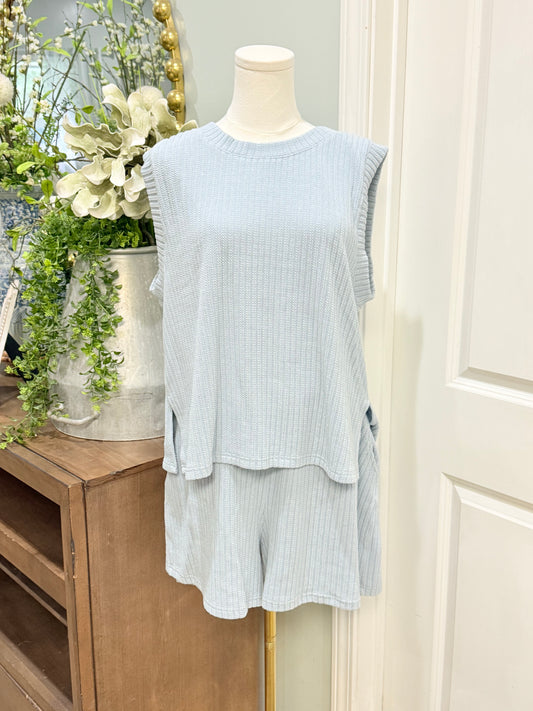 Womens Jodifl 2pc Knit Short Set Large EUC