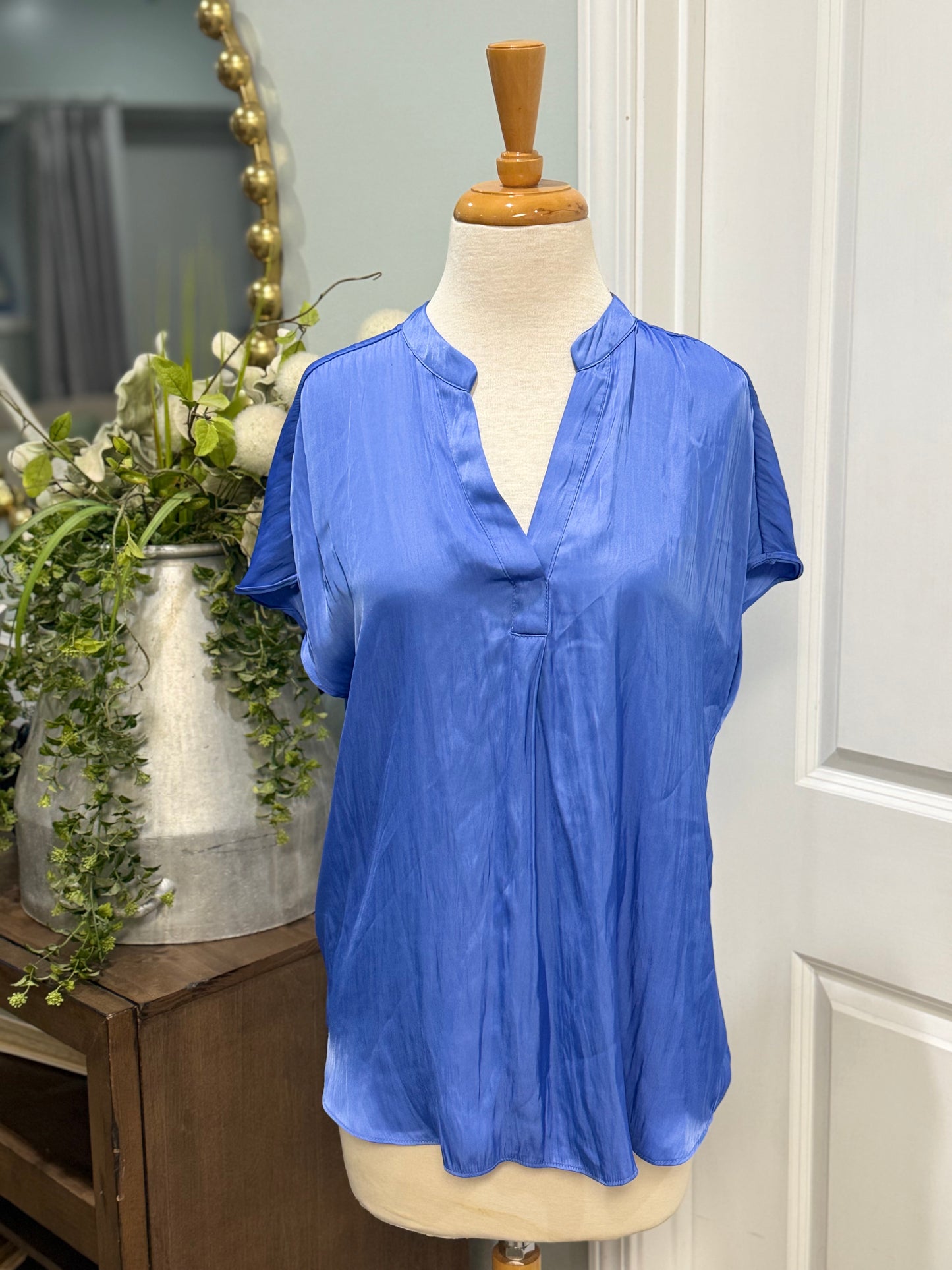 Womens Rachel Zoe Satin Blouse Size Medium