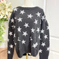 Womens Silver Star Black Sweater Medium EUC