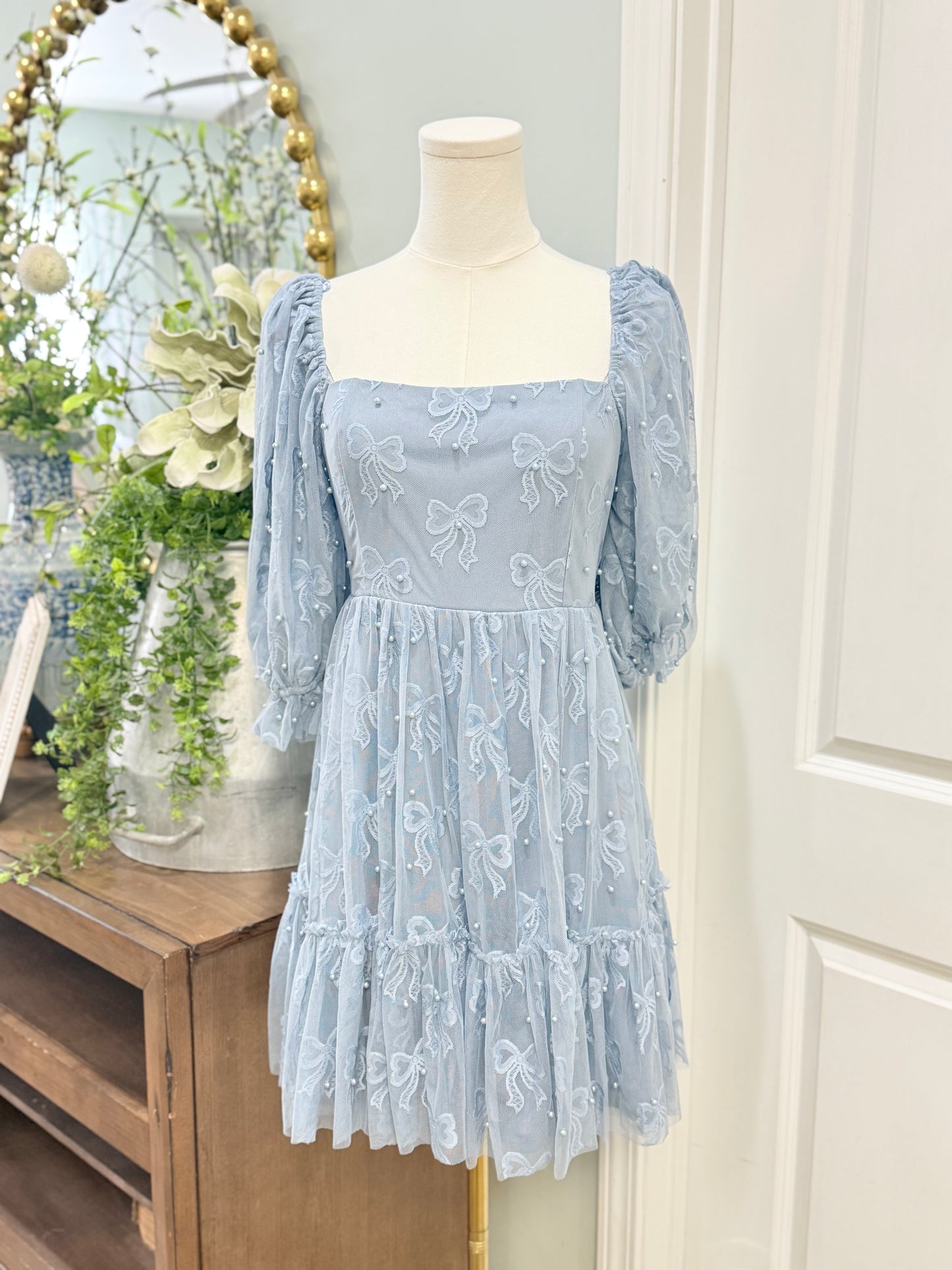 Womens Mable Pearl Babydoll Dress Large EUC