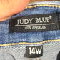 Womens Judy Blue Skinny Jeans Size 14W EUC