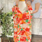 Womens Entro Floral Flutter Sleeve Blouse Large EUC