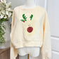 Womens Peach Love Christmas Sweatshirt Medium NWt
