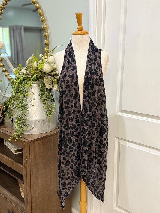 Womens Crepas Leopard Vest 3X