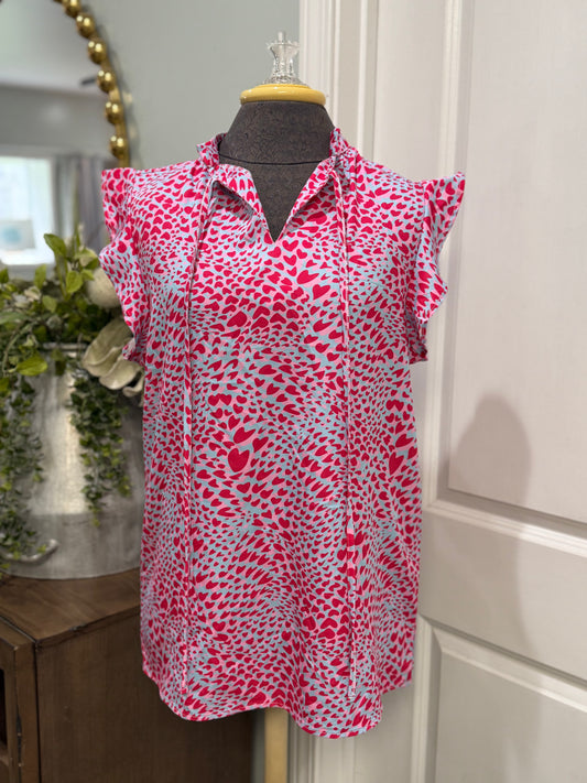 Womens Leopard Blouse Medium