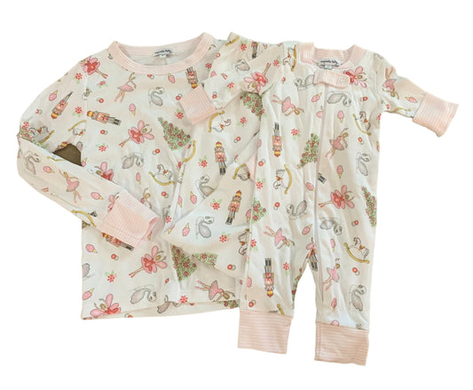 Girls Magnolia Baby Christmas Pajamas Sizes 6M & Size 8`