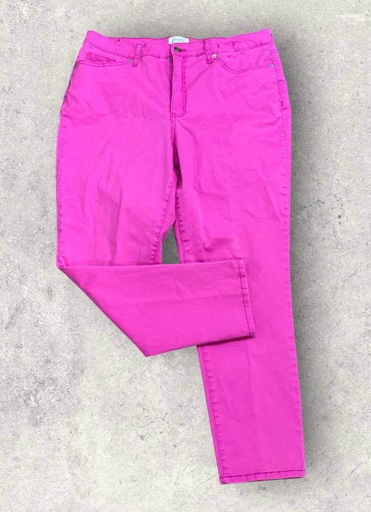 Womens Crown & Ivy Pink Skinny Jeans Size 16R