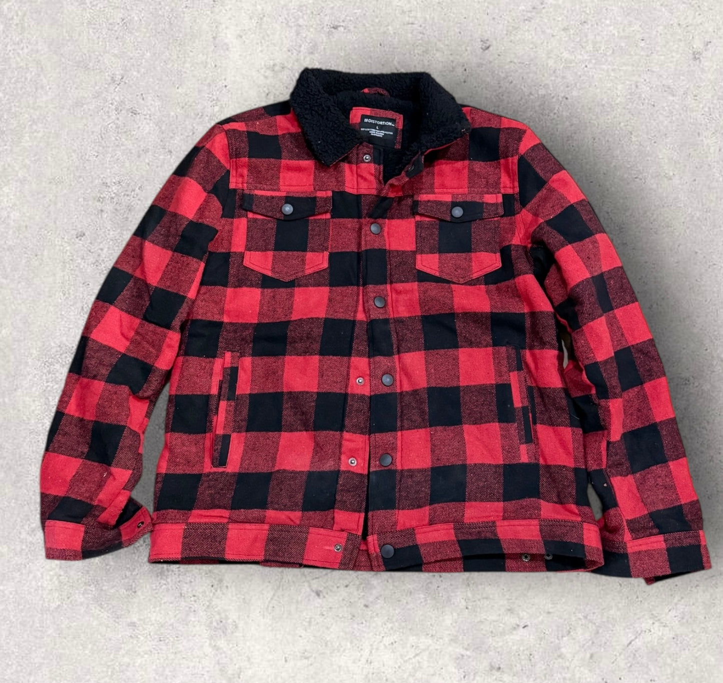Mens Distortion Flannel Jacket Size Large