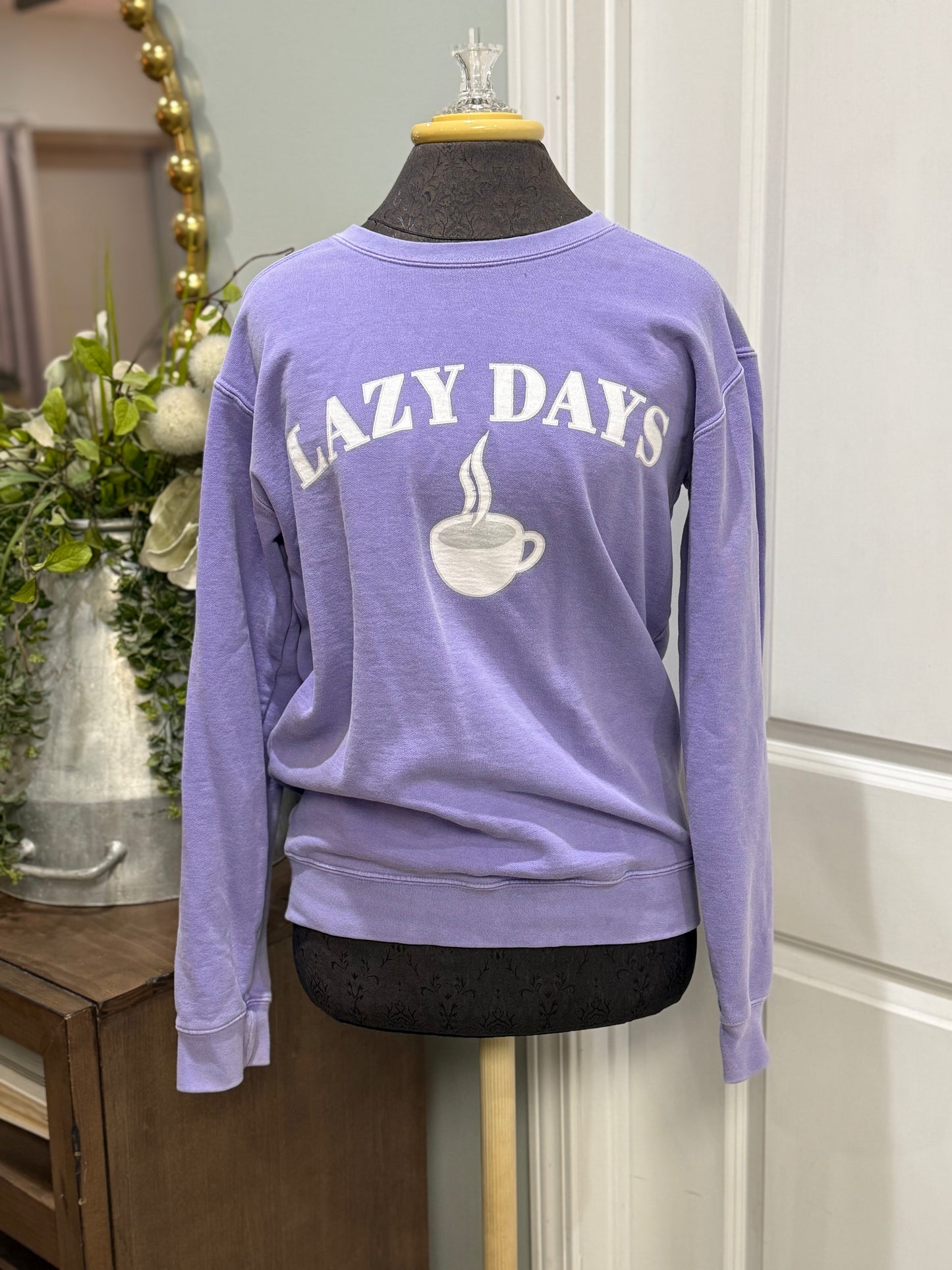 Womens Lazy Days Sweatshirt Small