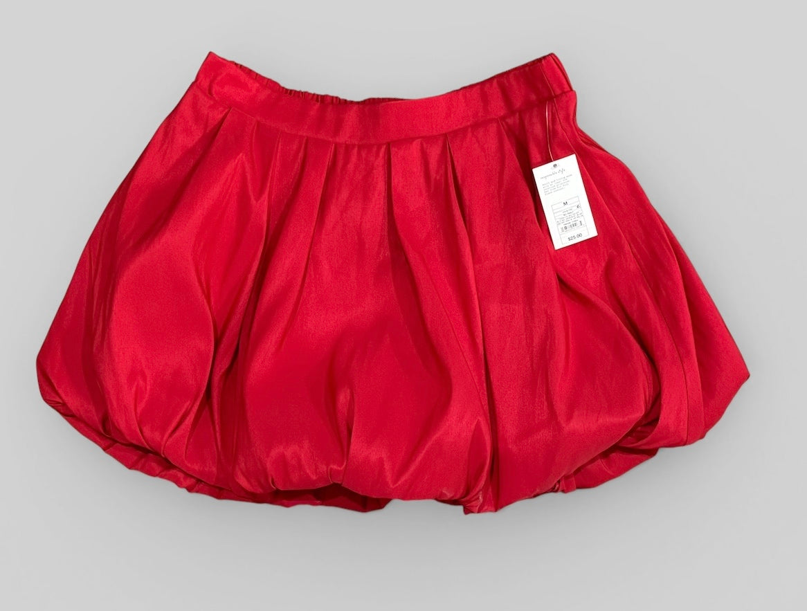 Womens A New Day Red Bubble Skirt Medium NWT
