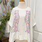 Womens Peach Love Sequin Cheetah Blouse Size Large