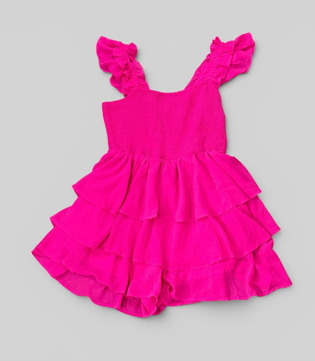 Womens Entro Smocked Romper Large NWT