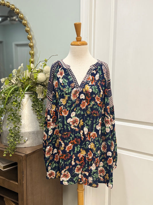 Womens Jodifl Floral Blouse Size 1X NWT