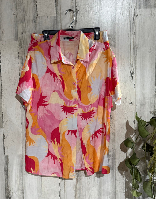Womens 2pc Floral Short Set Size Large