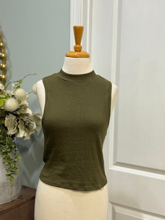 Womens Glam Ribbed Tank Size Large NWT