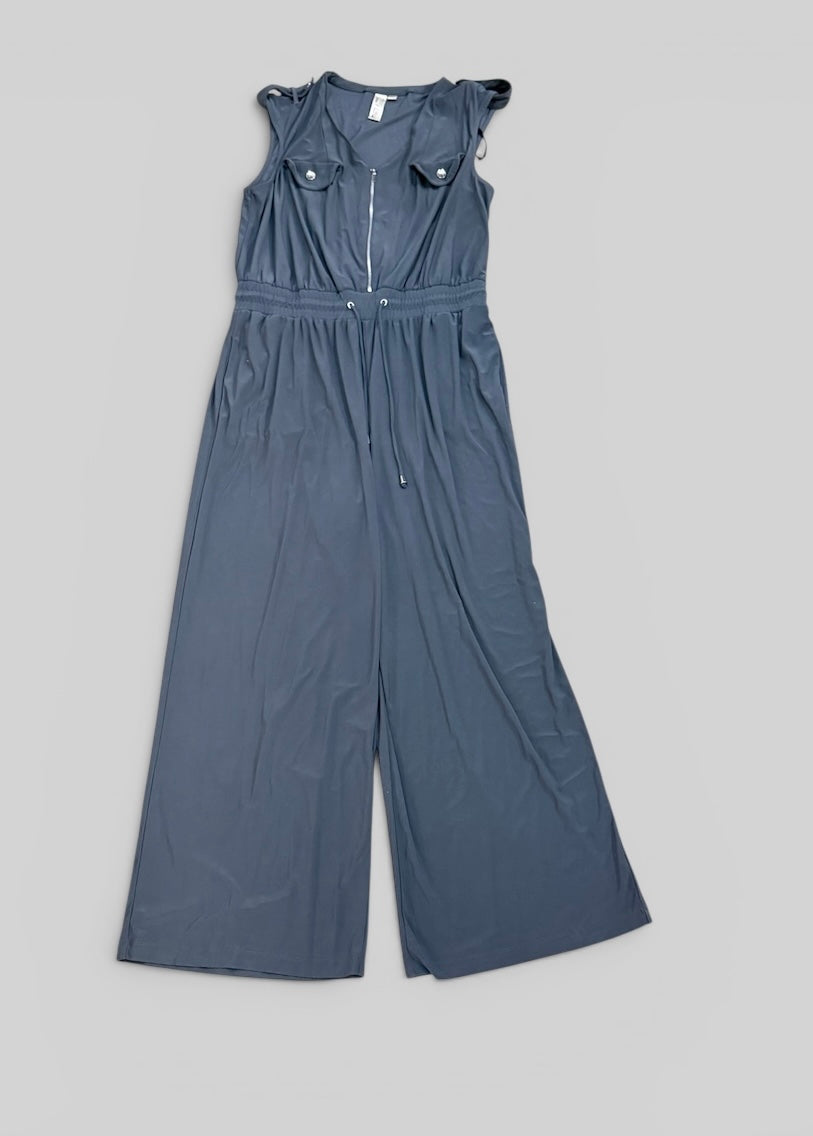 Womens Emma & Michale Grey Jumpsuit 1X EUC