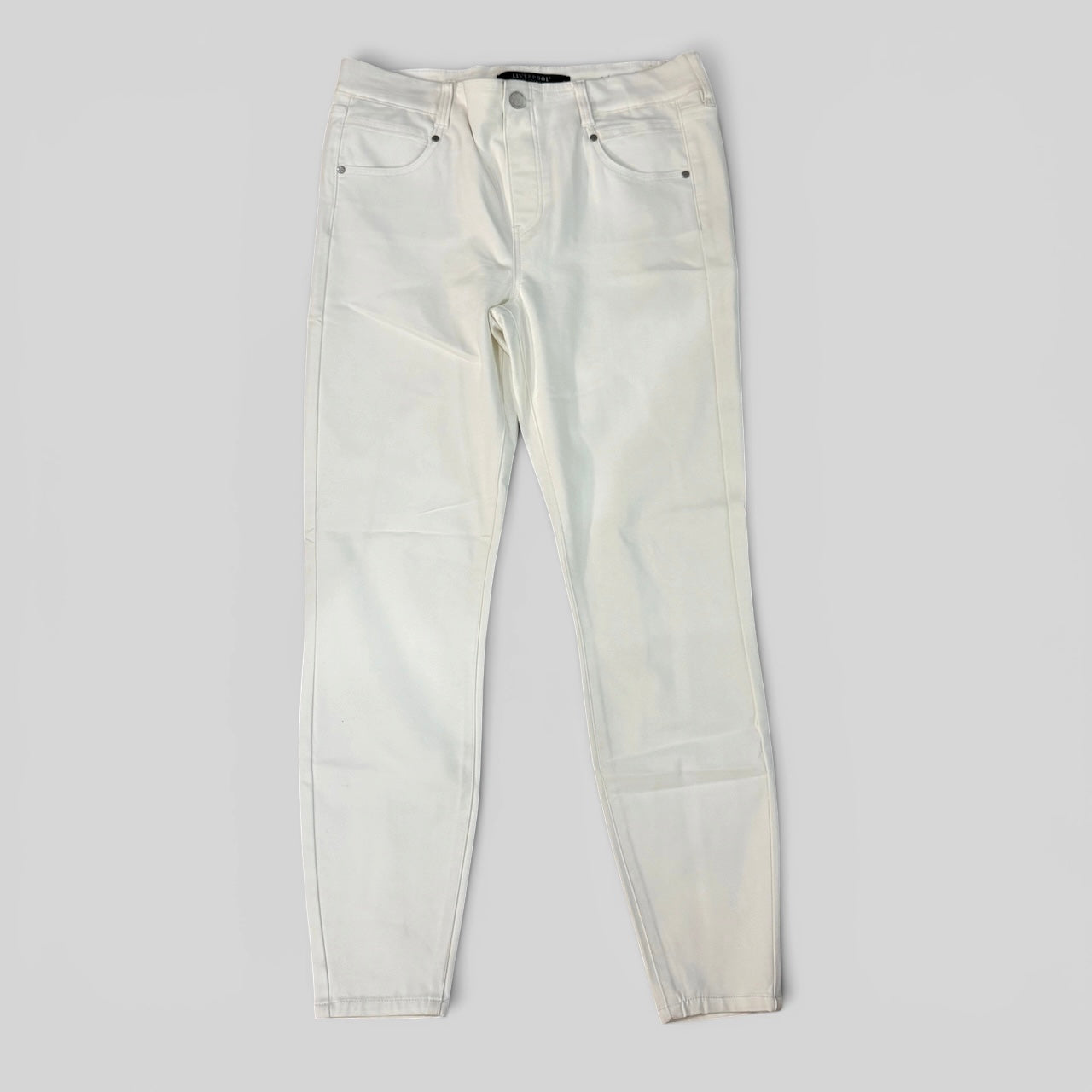 Womens White Liverpool Ankle Skinny Jeans Size 8/29 EUC