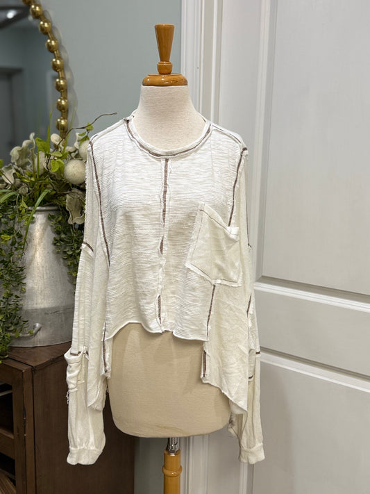 Womens POL Cropped Blouse Size Medium